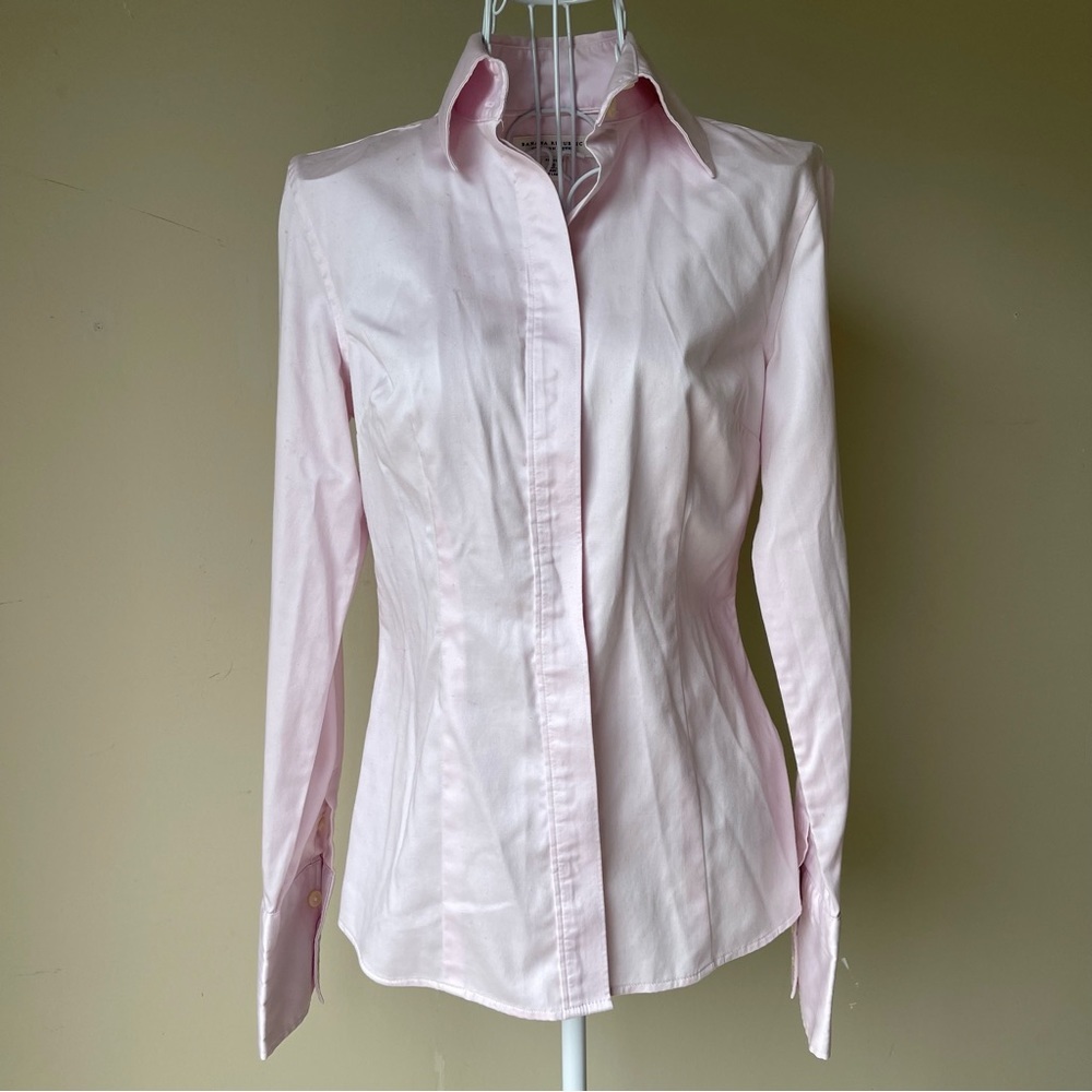 Pink Long sleeve Buttonup Shirt Sz 0